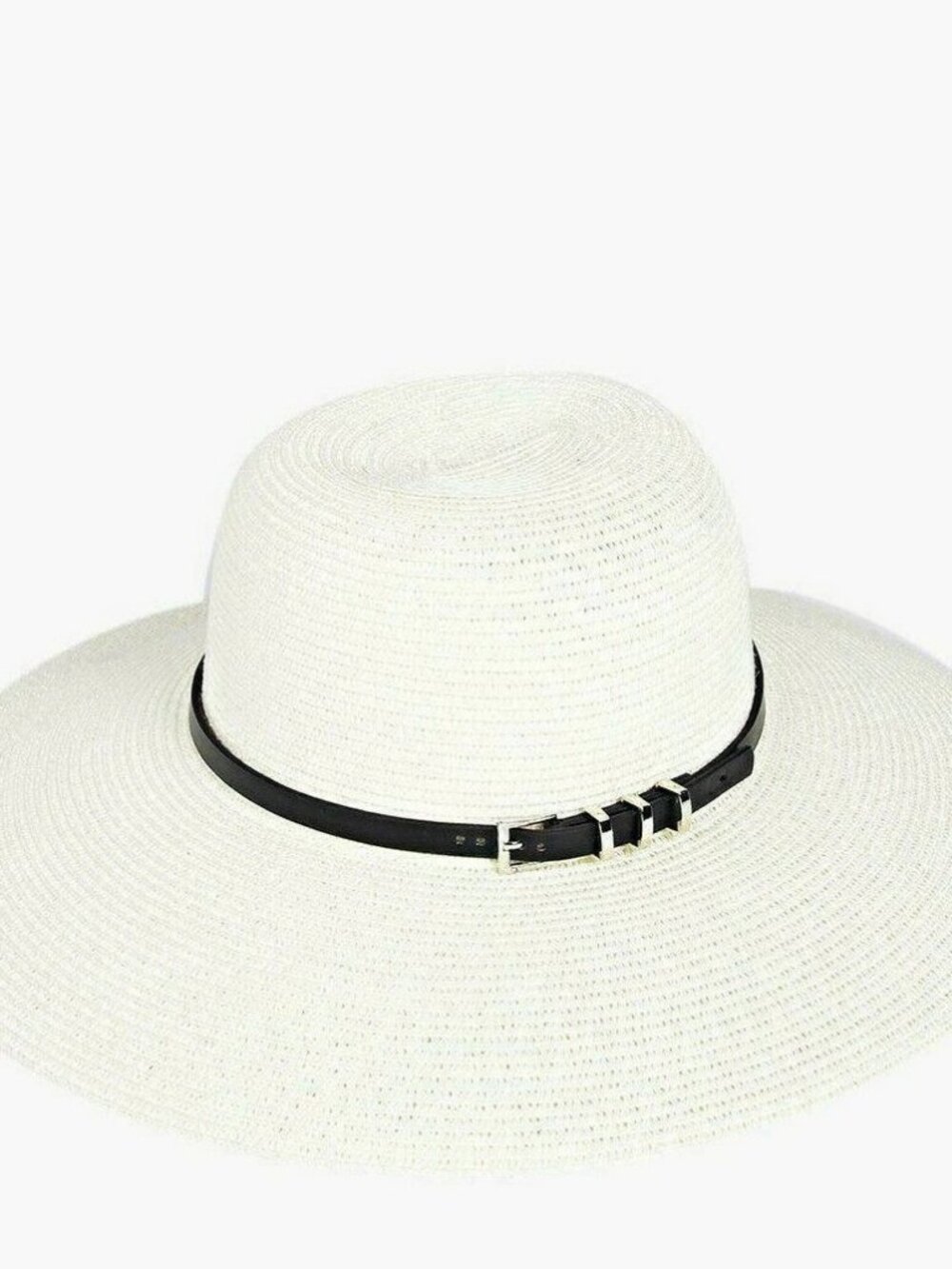 Boohoo Womens Maya PU Trim Straw Hat, size One Size Fits Most